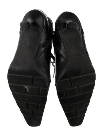 Stuart Weitzman Leather Lace-Up Boots