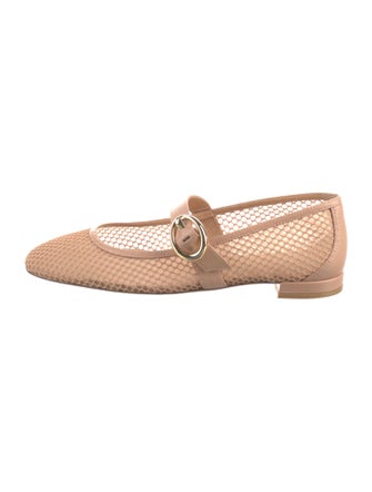 Stuart Weitzman Mesh Mary Jane Flats
