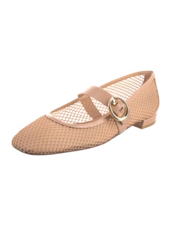 Stuart Weitzman Mesh Mary Jane Flats