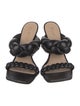 Stuart Weitzman Leather Braided Accents Slides
