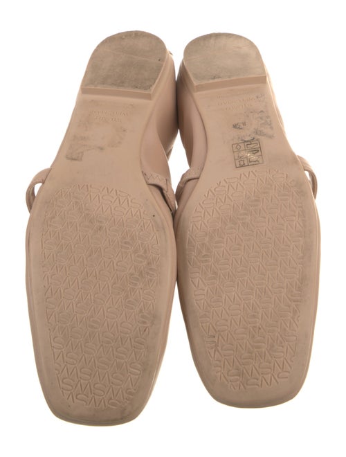 Stuart Weitzman Leather Beaded Accents Mary Jane Flats