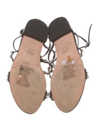 Stuart Weitzman Leather Animal Print Gladiator Sandals