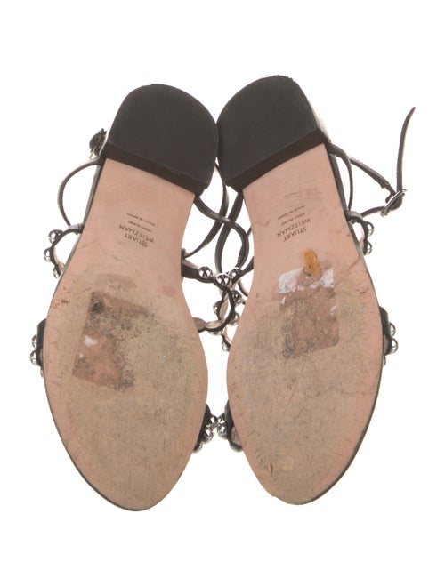 Stuart Weitzman Leather Animal Print Gladiator Sandals