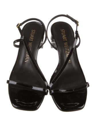 Stuart Weitzman Patent Leather Slingback Sandals