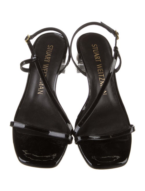Stuart Weitzman Patent Leather Slingback Sandals