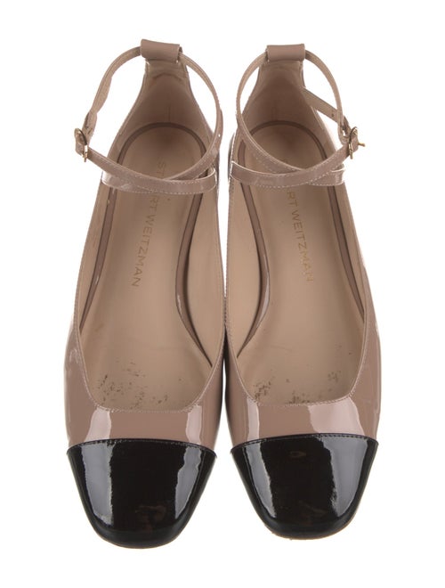 Stuart Weitzman Patent Leather Colorblock Pattern Flats