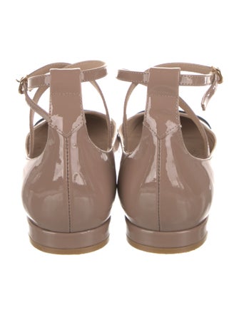 Stuart Weitzman Patent Leather Colorblock Pattern Flats