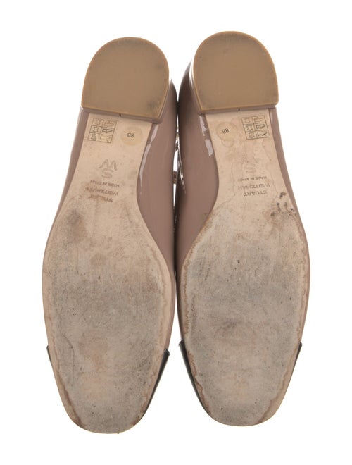 Stuart Weitzman Patent Leather Colorblock Pattern Flats