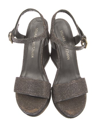 Stuart Weitzman Glitter Slingback Sandals