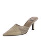 Stuart Weitzman Leather Mesh Accents Mules