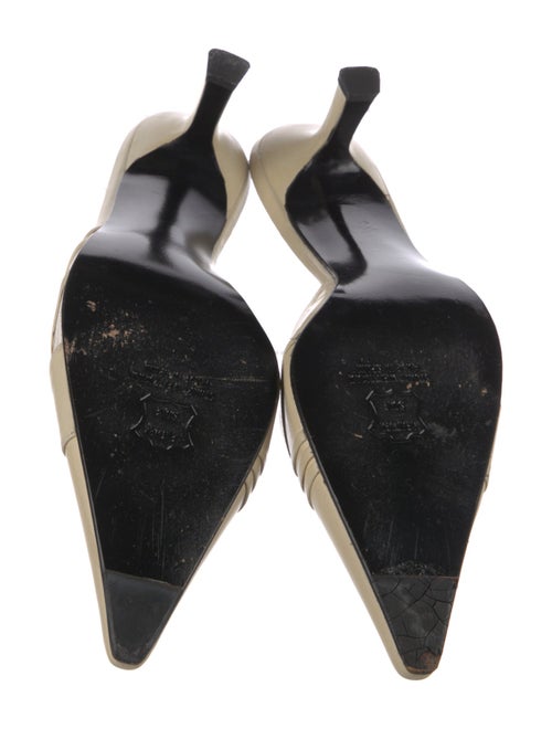 Stuart Weitzman Leather Mesh Accents Mules