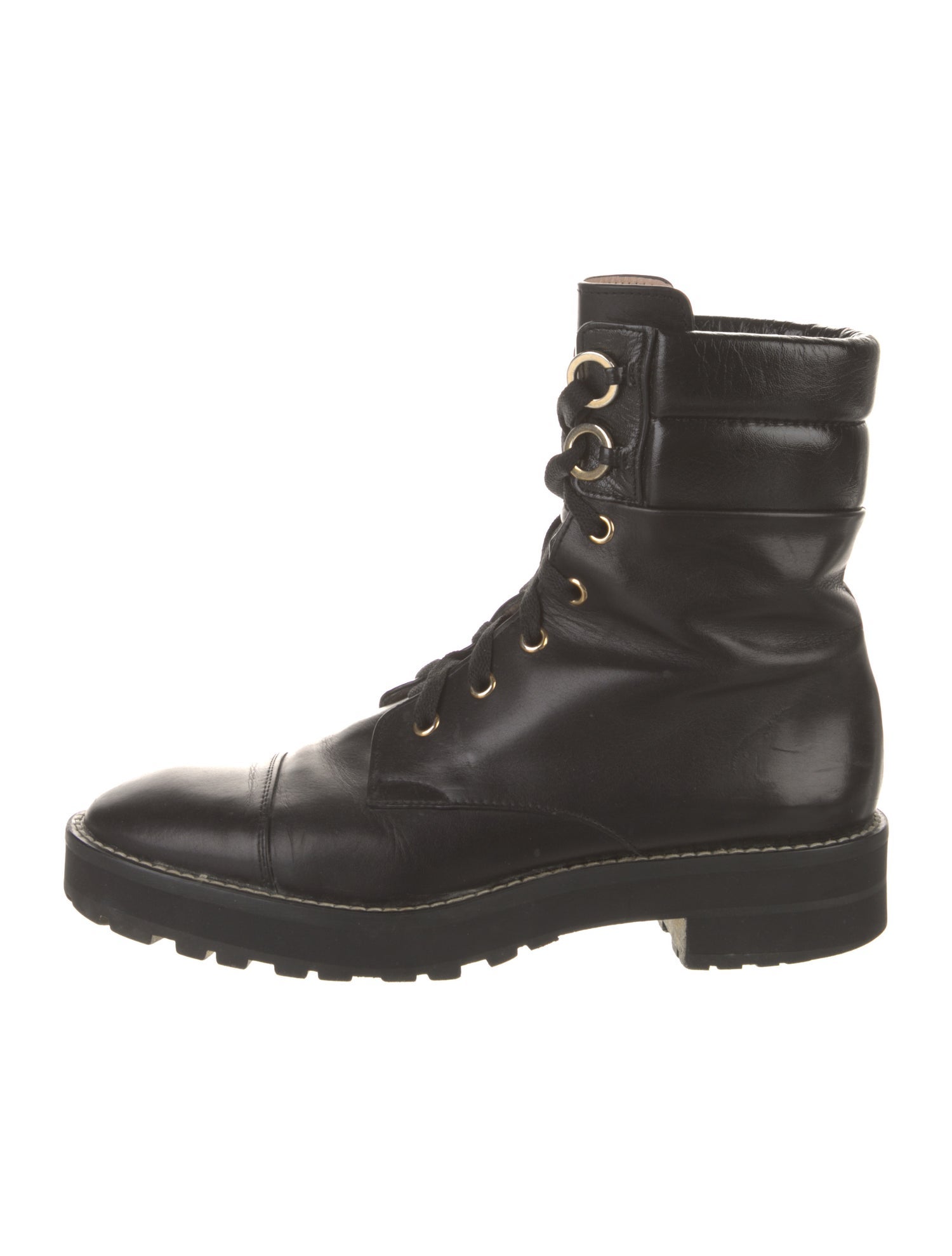 Stuart Weitzman Leather Combat Boots