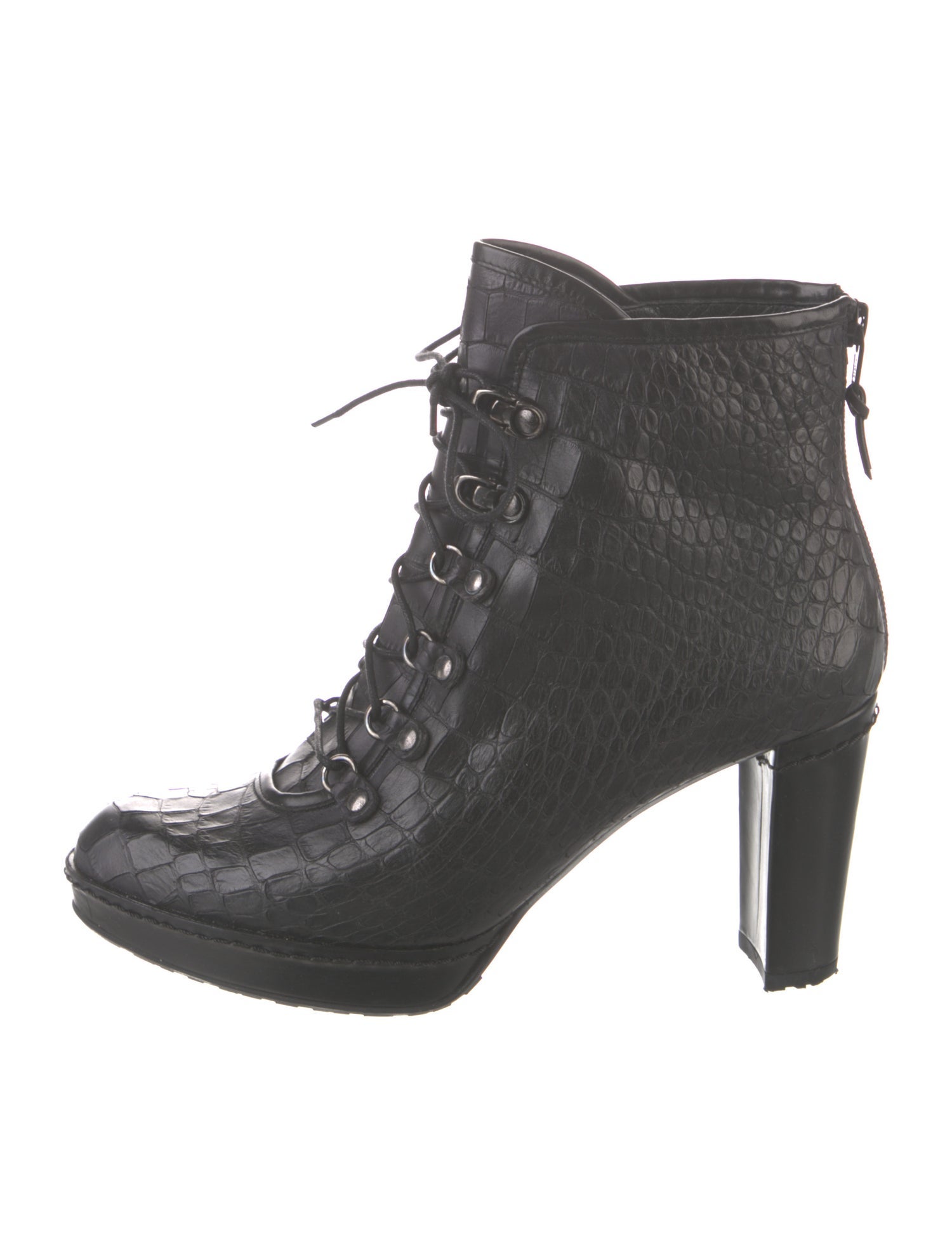 Stuart Weitzman Leather Lace-Up Boots