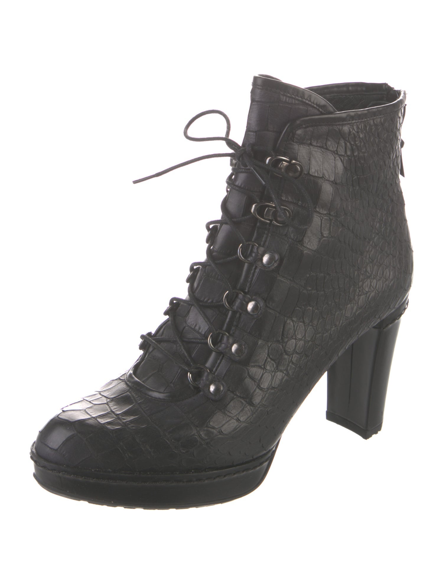 Stuart Weitzman Leather Lace-Up Boots