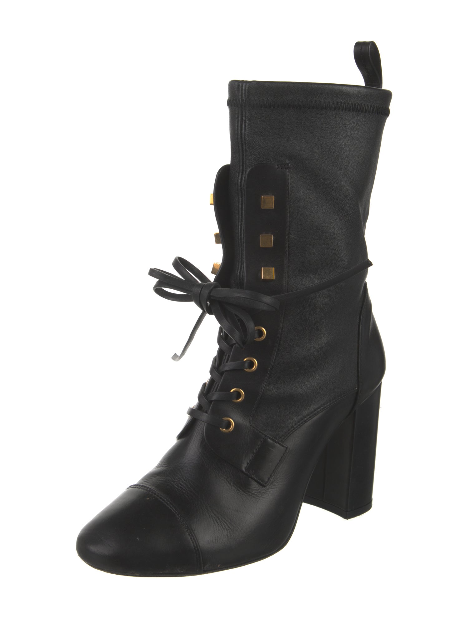 Stuart Weitzman Leather Lace-Up Boots