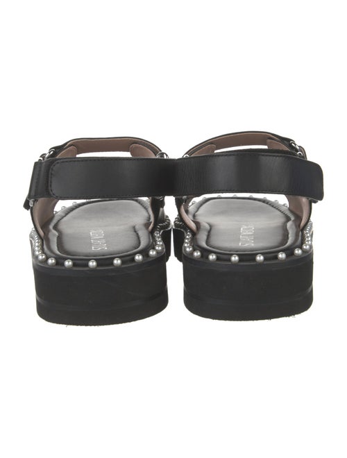 Stuart Weitzman Leather Studded Accents Slingback Sandals