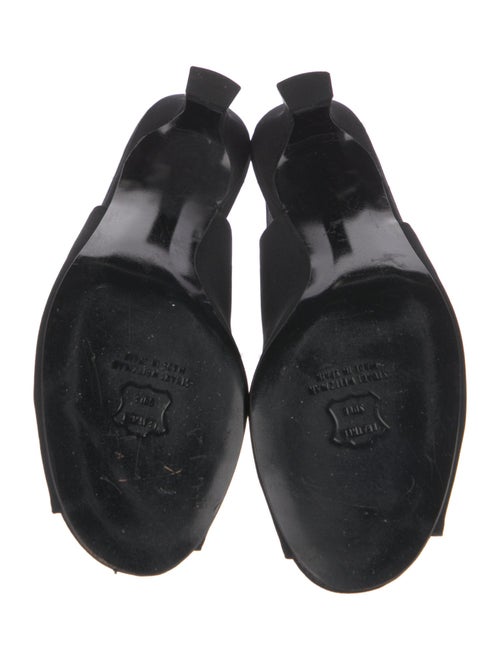 Stuart Weitzman Satin Crystal Embellishments Slingback Pumps