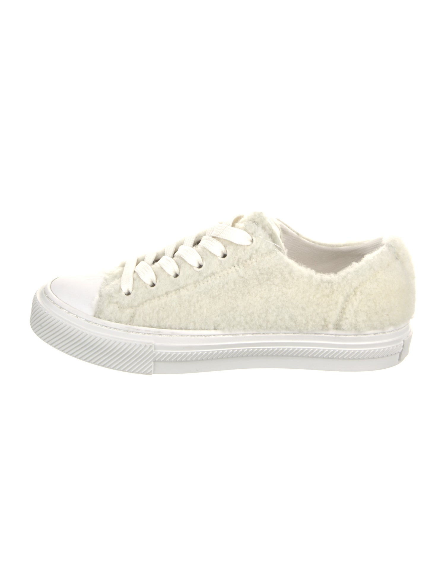 Stuart Weitzman Shearling Colorblock Pattern Sneakers