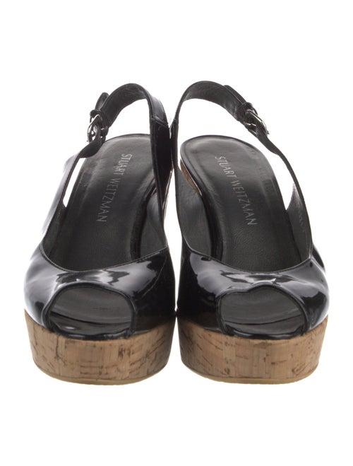 Stuart Weitzman Patent Leather Slingback Pumps