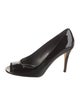 Stuart Weitzman Patent Leather Cutout Accent Pumps