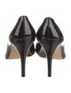 Stuart Weitzman Patent Leather Cutout Accent Pumps
