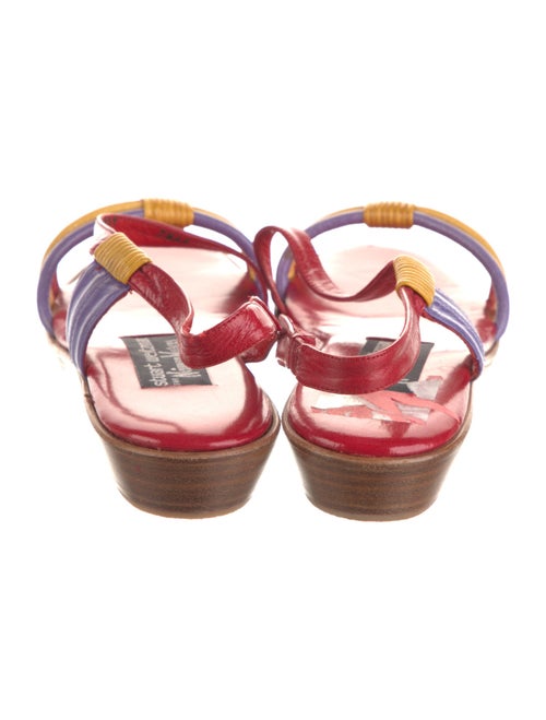 Stuart Weitzman Leather Printed Slingback Sandals