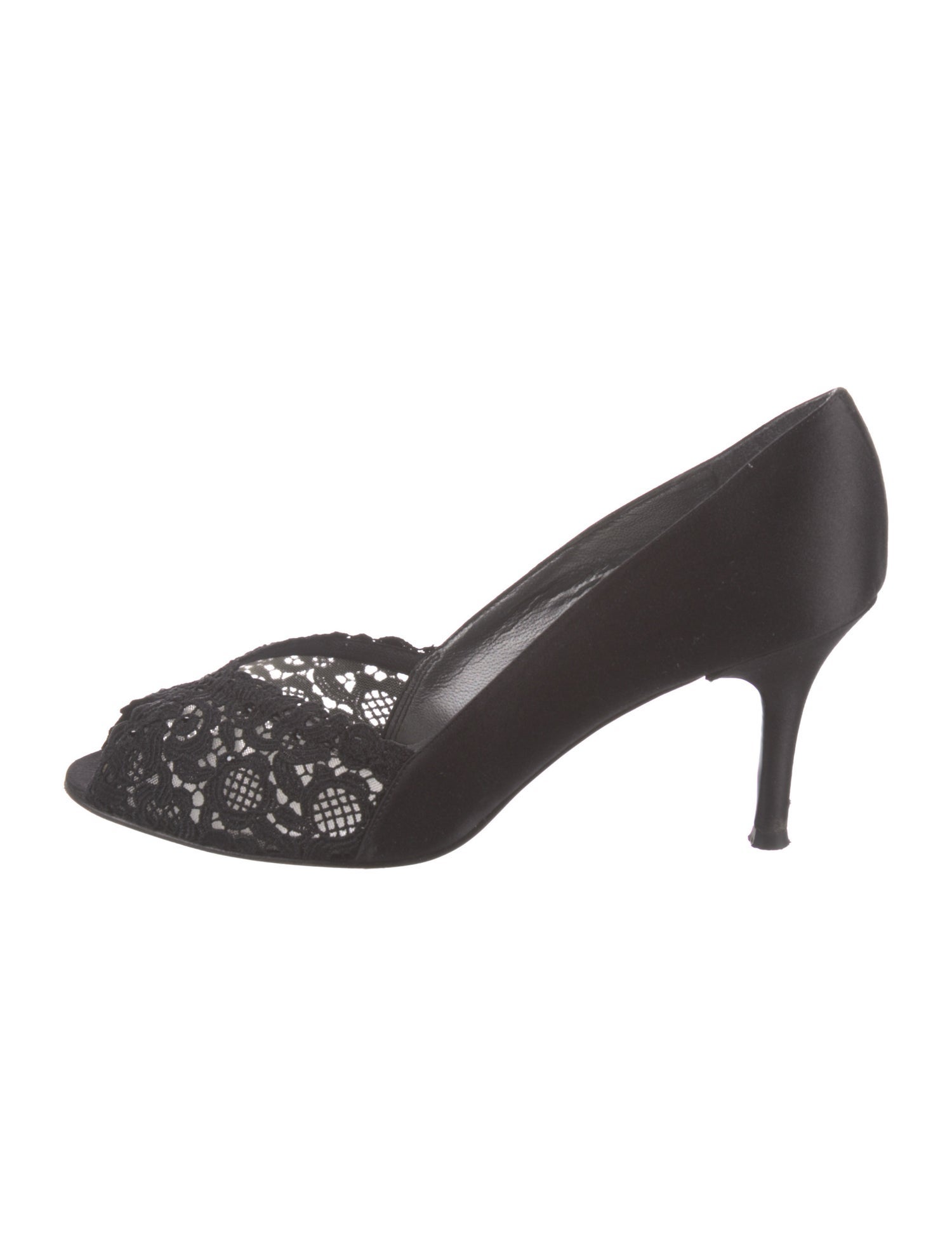 Stuart Weitzman Satin Crystal Embellishments Pumps