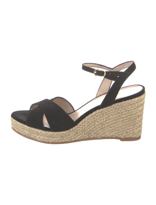 Stuart Weitzman Suede Braided Accents Espadrilles
