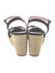 Stuart Weitzman Suede Braided Accents Espadrilles