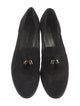 Stuart Weitzman Suede Lasercut Accents Loafers