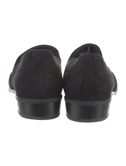 Stuart Weitzman Suede Lasercut Accents Loafers