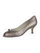 Stuart Weitzman Leather Crystal Embellishments Pumps