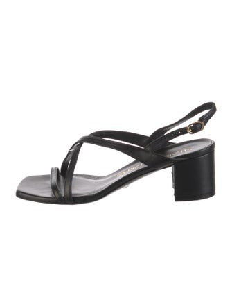 Stuart Weitzman Leather Slingback Sandals