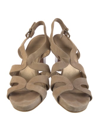 Stuart Weitzman Suede Slingback Sandals