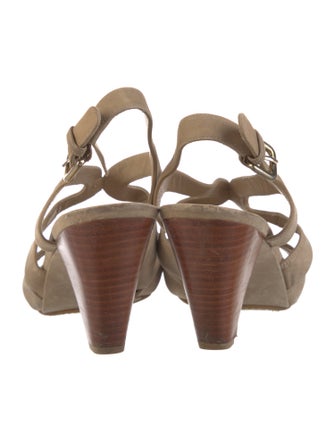 Stuart Weitzman Suede Slingback Sandals