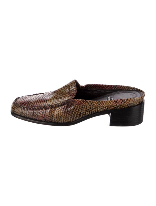 Stuart Weitzman Leather Animal Print Mules