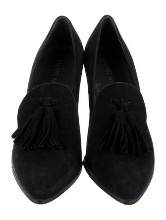Stuart Weitzman Suede Tassel Accents Pumps
