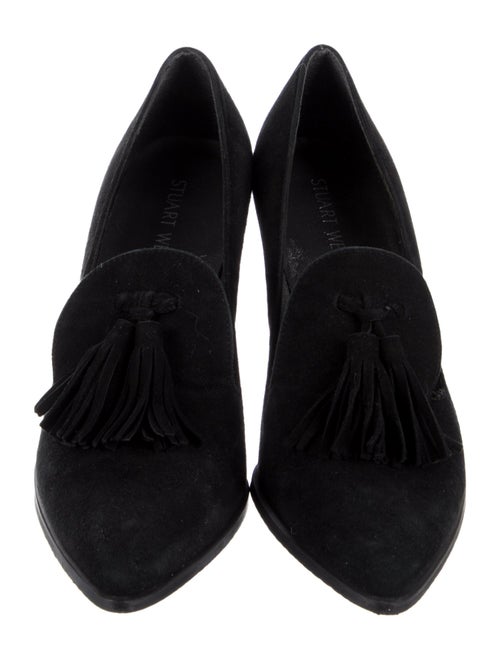 Stuart Weitzman Suede Tassel Accents Pumps