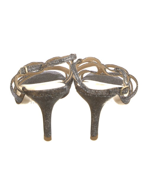 Stuart Weitzman Glitter Animal Print Slingback Sandals