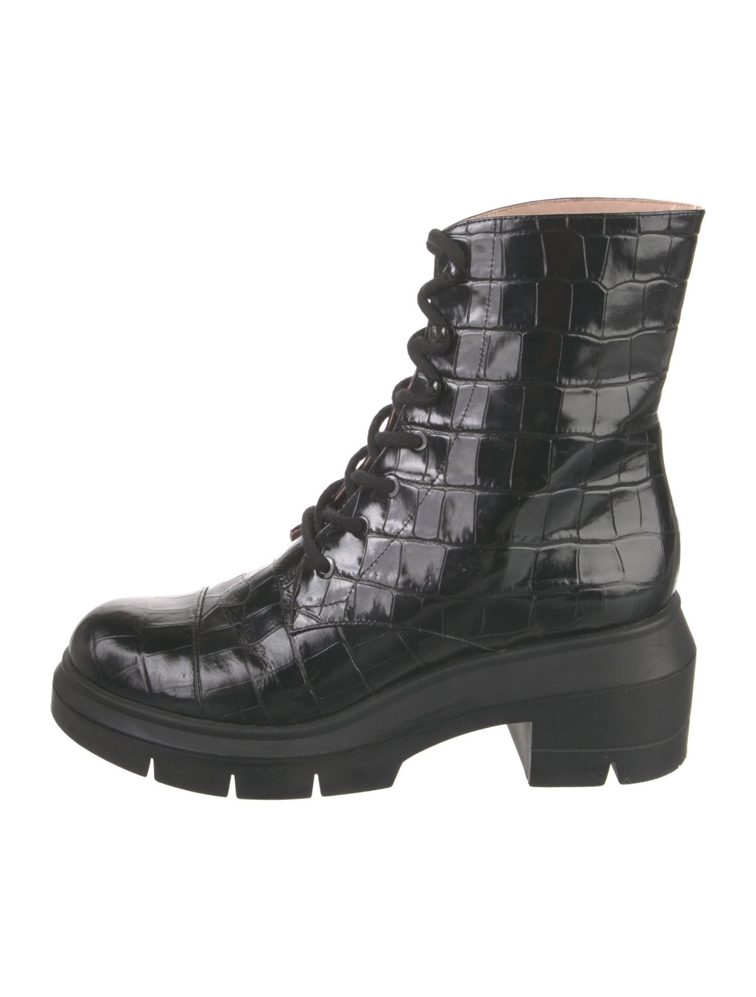 Stuart Weitzman Leather Combat Boots