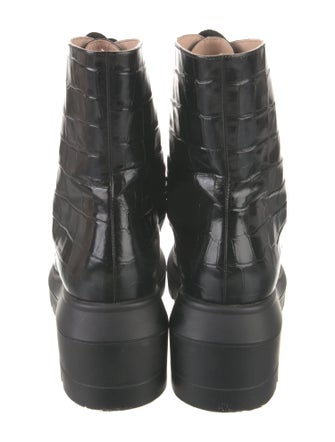 Stuart Weitzman Leather Combat Boots