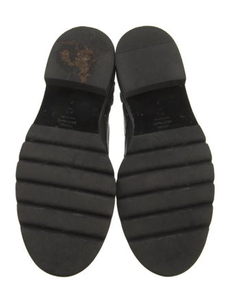 Stuart Weitzman Leather Studded Accents Combat Boots