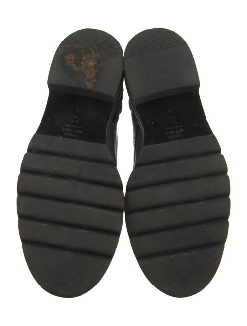 Stuart Weitzman Leather Studded Accents Combat Boots