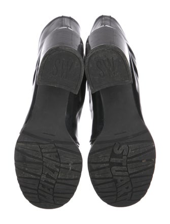 Stuart Weitzman Patent Leather Combat Boots
