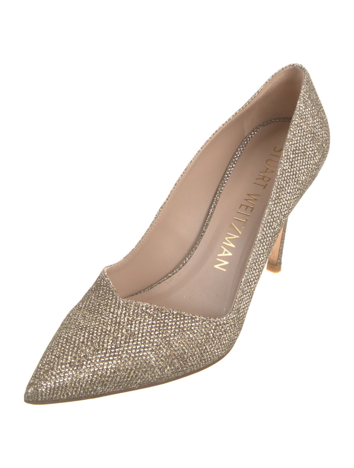 Stuart Weitzman Glitter Glitter Accents Pumps