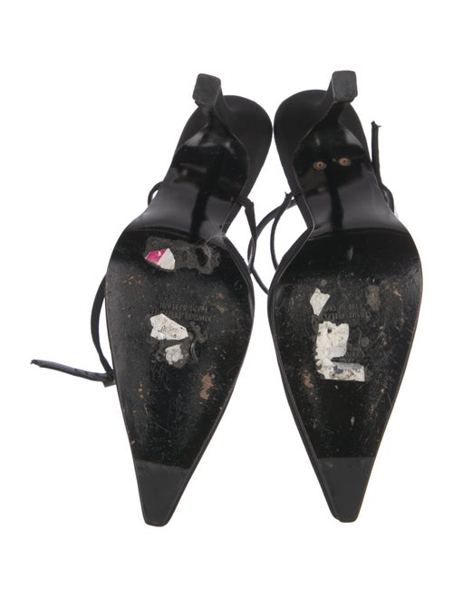 Stuart Weitzman Suede Crystal Embellishments Slingback Pumps