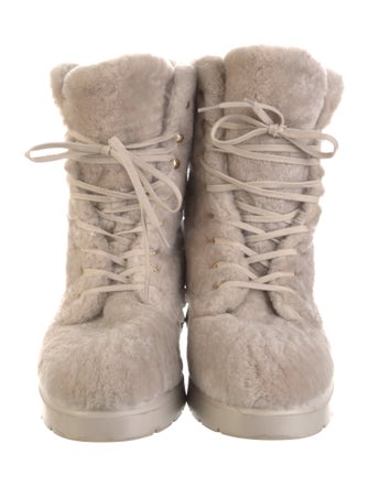 Stuart Weitzman Shearling Combat Boots