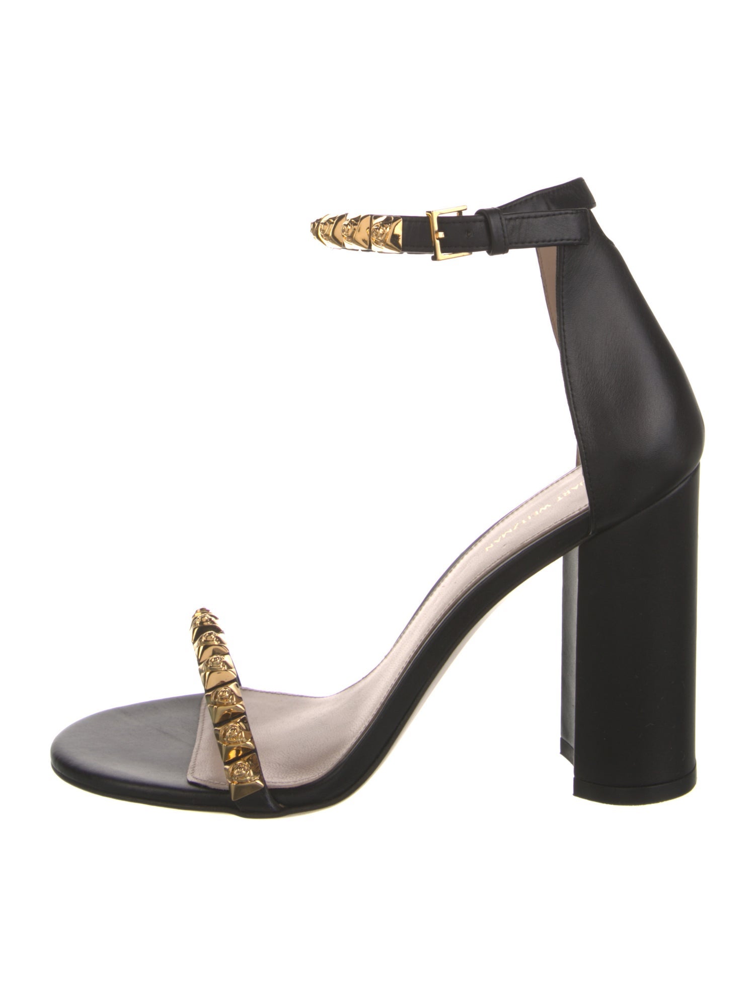Stuart Weitzman Leather Studded Accents Sandals