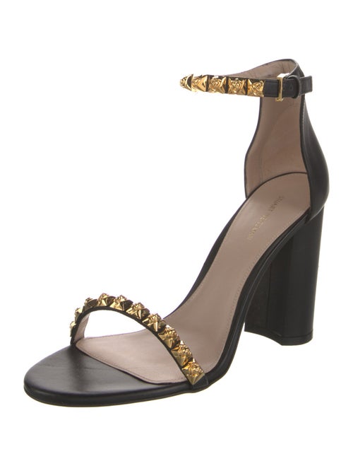 Stuart Weitzman Leather Studded Accents Sandals