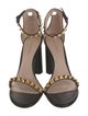 Stuart Weitzman Leather Studded Accents Sandals